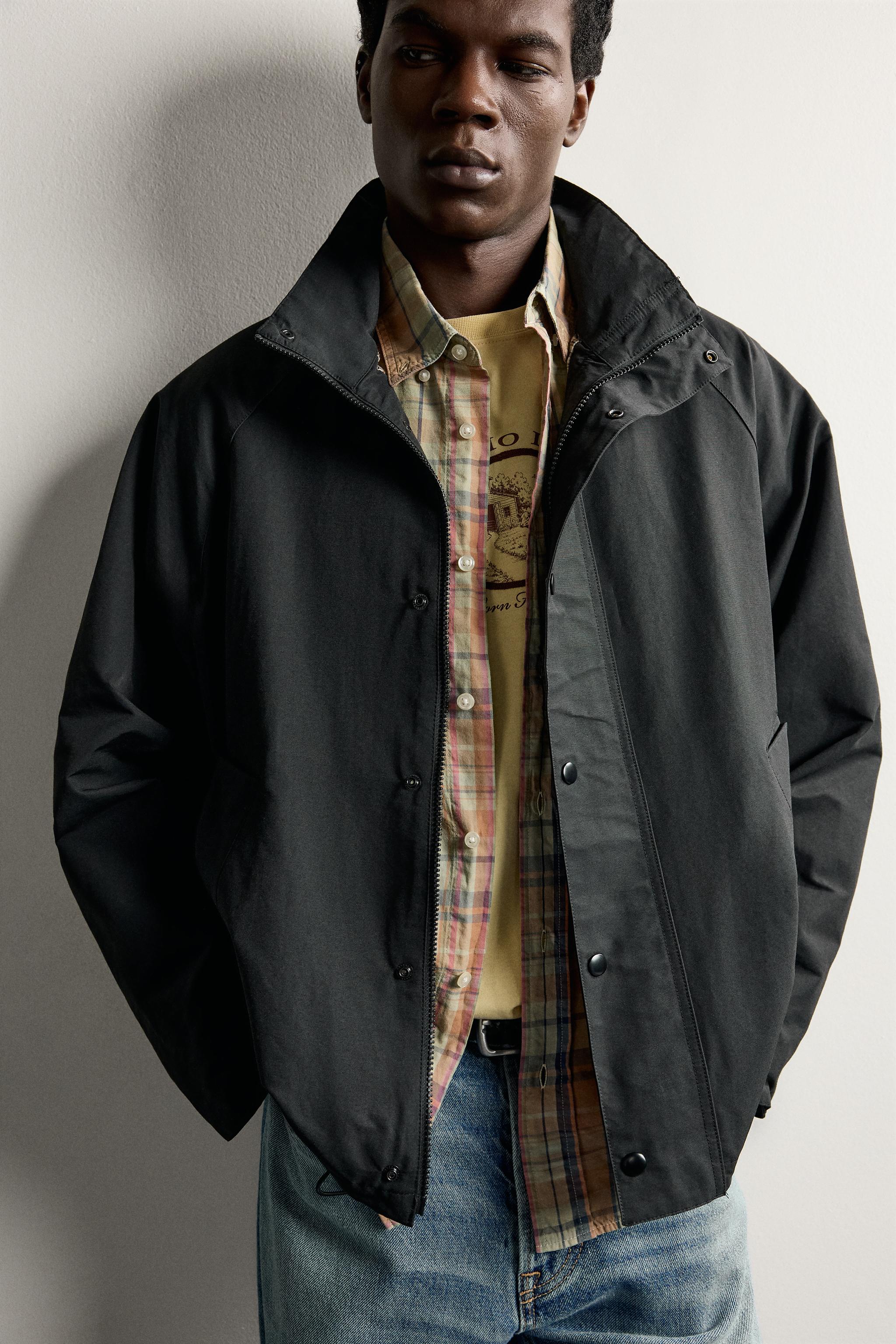 BLOUSON TECHNIQUE CONTRASTE DÉPERLANT